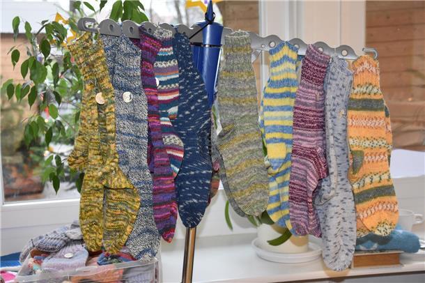 Solch hübsche Socken gibt es am Stand von Anita Klindworth zu kaufen. 