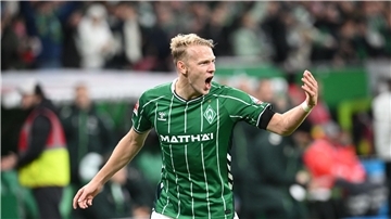 Boniface spielt, Grüll trifft: Werder im Aufwind Sorgte für den Höhepunkt in einem schwachen Spiel: Marco Grüll
