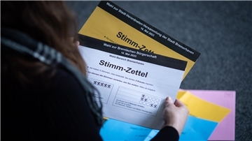 Stimmzettel für die Wahl zur Bremischen Bürgerschaft und zur Stadtverordnetenversammlung