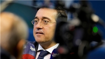 Spaniens Außenminister José Manuel Albares unterstützt das UN-Palästinenser-Hilfswerk mit 3,5 Millionen Euro.