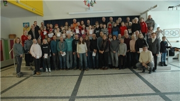 Sportabzeichenverleihung beim Turnverein Gut Heil Spaden: Wieder war eine sehr große Gruppe an Teilnehmerinnen und Teilnehmern erfolgreich.