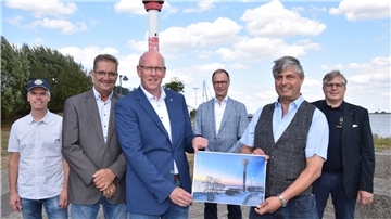 Stellten jetzt das Motiv des neuen Adventskalenders vor (von links): Georg Dürr (Clubmaster des Lions-Clubs Nordenham/Elsfleth), Rainer Penning (Kalenderbeauftragter des LC Brake), Eike Bohlmann (Präsident des LC Brake), Andreas Schindler (Vizepräsident des LC Nordenham/Elsfleth), Peter Jelkmann (Präsident des LC Nordenham/Elsfleth) und Klaus Francksen (Kalenderbeauftragter des LC Nordenham/Elsfleth).