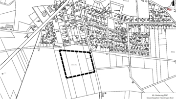 Südlich des Heeslinger Bahnhofs an der Straße nach Wiersdorf soll das Gewerbegebiet Heeslingen-Süd entstehen.