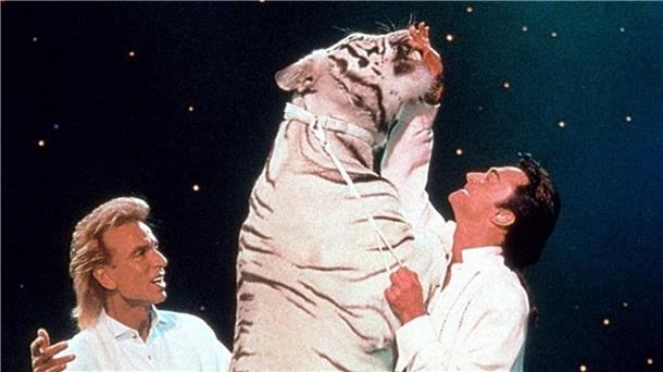 Szenen wie diese machten das Magier-Duo Siegfried und Roy weltberühmt. Siegfried Fischbacher stammt gebürtig aus Rosenheim, Roy Horn aus Nordenham.