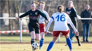 Tamara Gerke traf gegen Stade gleich doppelt für den FC Ostereistedt/Rhade. Mit 19 Treffern steht sie auf Platz 4 der Torjägerliste der Bezirksliga.