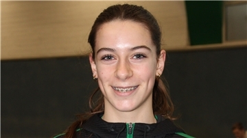 Tamina Heller (TV Langen) wurde über 400 Meter Landes-Hallenmeisterin.