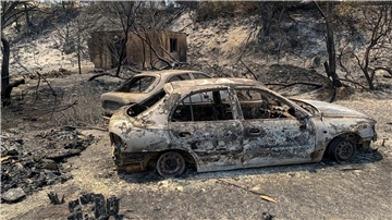 Tausende Menschen sind auf der griechischen Insel Rhodos auf der Flucht vor schweren Waldbränden, darunter zahlreiche Touristen.