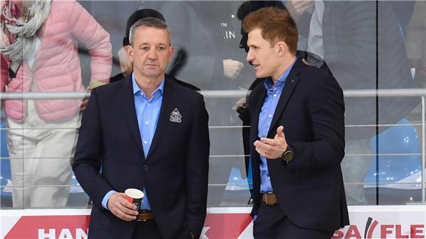 Thomas Popiesch und Alexander Sulzer bildeten ein starkes Trainergespann bei den Fischtown Pinguins. Es könnte sein, dass Co-Trainer Sulzer der neue Chef wird.