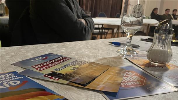 AfD Prospekte auf einem Tisch