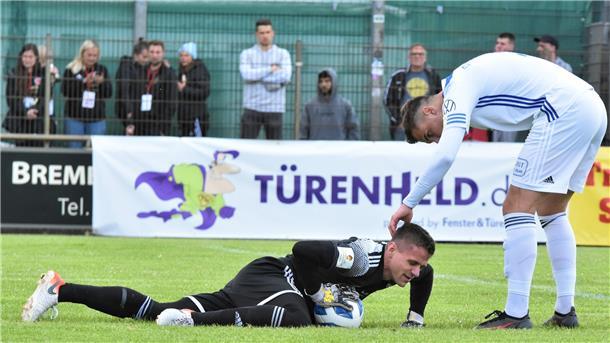 Torge Wiedenroth, Torhüter der Leher TS, im Pokalfinale gegen den Bremer SV