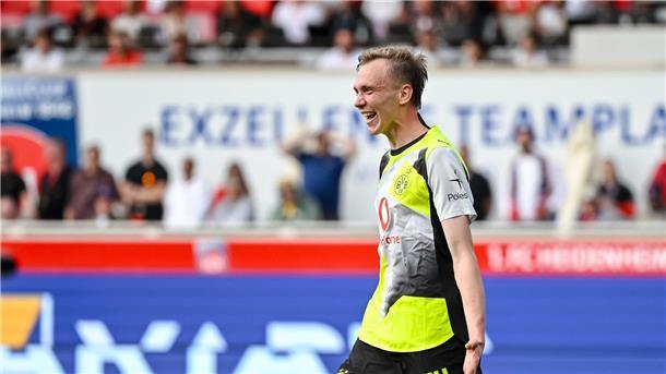 Meister? Kovac bremst Dortmunds euphorisierten Beier Traf beim Dortmunder Sieg in Heidenheim: Nationalstürmer Maximilian Beier.