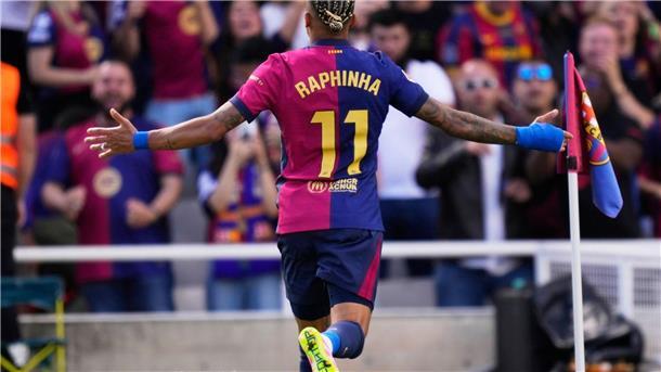 Traf zweimal für Barça: Raphinha