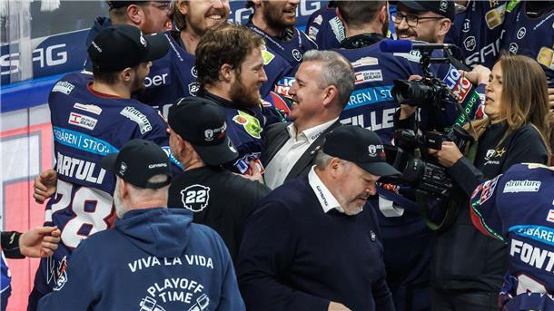 Nach Titel für Tobi: Eisbären Berlin setzen auf Kontinuität Trainer Serge Aubin und Sportdirektor Stéphane Richer wollen auch weiterhin mit den Eisbären Erfolge feiern.