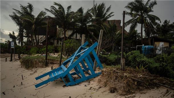 Trotz starker Winde fielen die Schäden auf der Halbinsel Yucatán weniger schlimm aus als befürchtet.