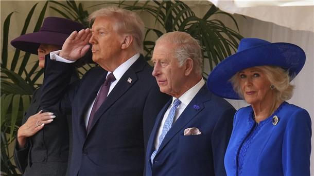 Trump und der König: Der US-Präsident bezeichnet Charles als Freund.