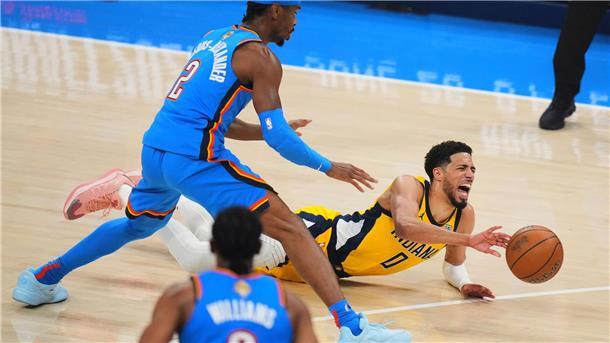 NBA-Star verpasst nach Achillessehnenriss komplette Saison Tyrese Haliburton (r) von den Indiana Pacers fällt wegen eines Achillessehnenrisses für die komplette nächste NBA-Saison aus.