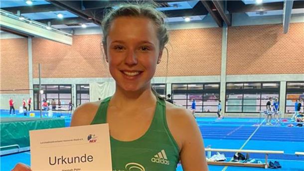 U20-Sprinterin Hannah Pöhl (TSV Wehdel) siegte in Hannover beim 60-m-Sprint in 8,16 Sekunden.