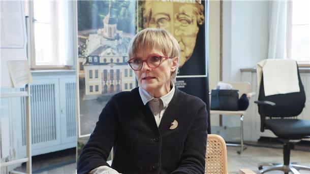 Ulrike Lorenz, die Präsidentin der Klassik Stiftung Weimar, im Gespräch mit der Deutschen Presse-Agentur.