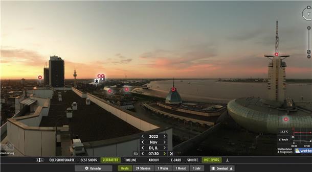So traumhaft begann heute morgen der Tag in Bremerhaven Um 7.30 Uhr...