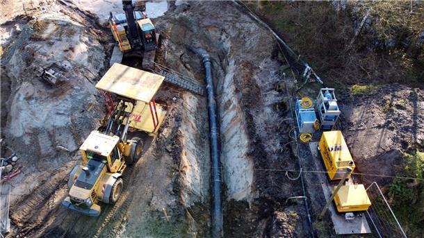 Wesermarsch: So viel kostet Trinkwasser ab dem kommenden Jahr Baustelle von oben fotografiert