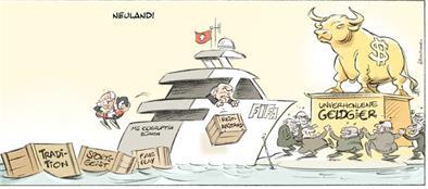 Karikatur zur WM-Vergabe an Katar