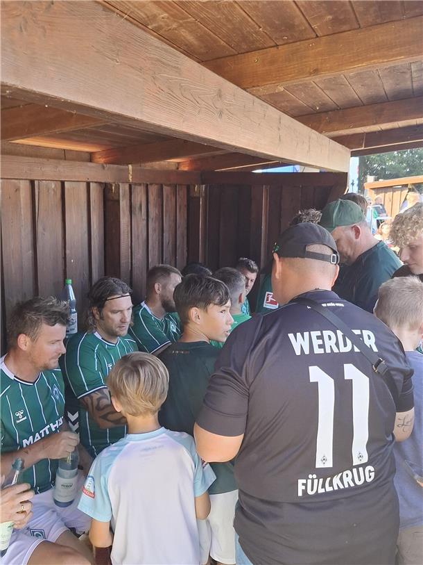 Unterschriften in der Pause