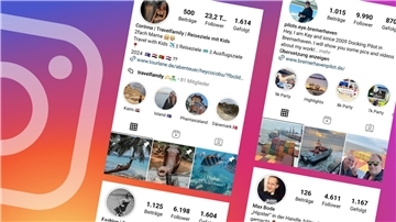 Collage mit Instagram Profilen