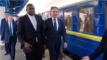 US-Außenminister Antony Blinken und der britische Außenminister David Lammy sind zu Gesprächen in die ukrainische Hauptstadt Kiew gereist.