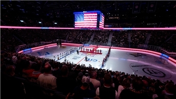 US-Gast in München: Die Buffalo Sabres aus der NHL.