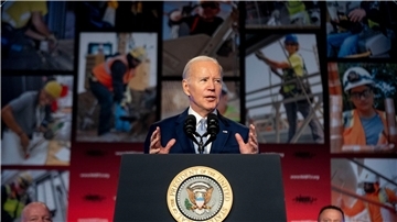 US-Präsident Joe Biden tritt 2024 wieder an - und wird wohl von seinem Vorgänger Donald Trump herausgefordert.