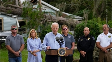 US-Präsident Joe Biden verspricht den Betroffenen des Tropensturms „Idalia“ Hilfe.
