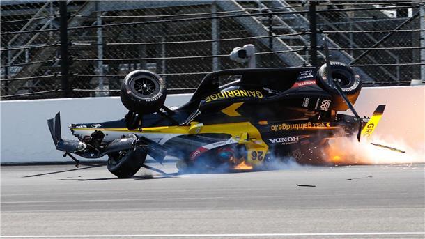 US-Rennfahrer Colton Herta hatte sich beim Qualifying für das legendäre Indy-500-Rennen mit seinem Wagen überschlagen.