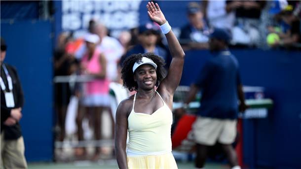 Venus Williams stand nach mehr als einem Jahr Pause wieder auf einem Court bei einem WTA-Turnier.