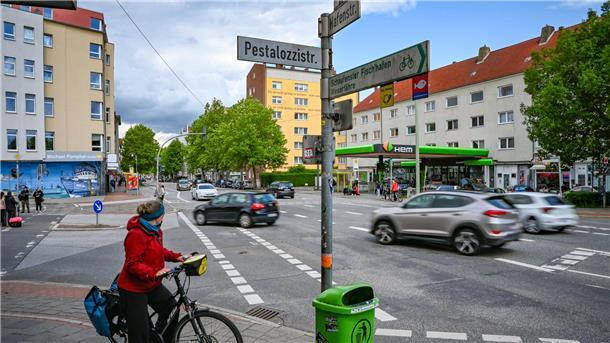 Verkehrsknotenpunkt an der Kreuzung von Hafen- und Pestalozzistraße soll neu geordnet werden. 