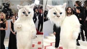 Verkleidet als Katze: Jared Leto sorgte mit seinem Kostüm für Aufsehen bei der MET Gala.