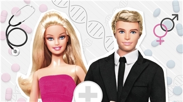 Frauen sind anders krank als Männer, symbolisch dargestellt an Barbie und Ken.