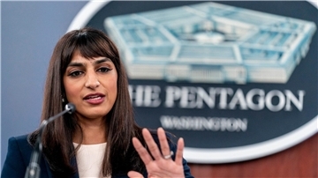 Vize-Pentagon-Sprecherin Sabrina Singh, hier im Jahr 2022, informierte zuletzt über den mysteriösen Fall eines amerikanischen Soldaten.