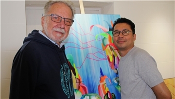Vladimiro Muszak und Aha K.R. freuen sich auf zahlreiche Gäste in der Galerie 78 in Geestemünde.