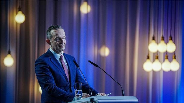 Volker Wissing (FDP), Bundesminister für Verkehr und Digitales, spricht beim Digital-Gipfel 2022..