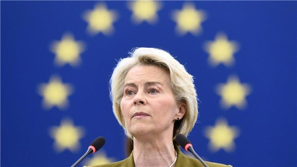 Schon wieder: Misstrauensanträge gegen EU-Kommission Von der Leyens Kommission muss sich Misstrauensanträgen stellen. (Archivbild)