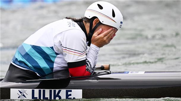 Dieses Silber ist auch für Fischtown: Elena Lilik holt Silber im Kanuslalom. Von Emotionen überwältigt: Elena Lilik.