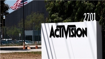 Vor dem Activision-Gebäude in Santa Monica, Kalifornien. Microsoft kommt dem Kauf des Videospiele-Riesen Activision Blizzard immer näher.