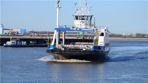 Während der Corona-Krise verkehrt von den beiden Fähren nur noch die „Bremerhaven“. Das Schiff „Nordenham“ legt nicht mehr an.