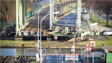 Zerstörte Drehbrücke
