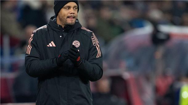 Bayern starten ohne Musiala und Neuer torreich ins Jahr Warm eingepackt am Spielfeldrand: Trainer Vincent Kompany.