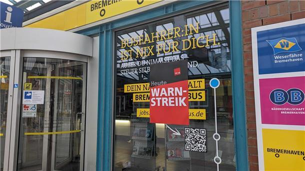 Warnstreik bei Bremerhaven Bus: Am Dienstag fallen sämtliche Fahrten aus.