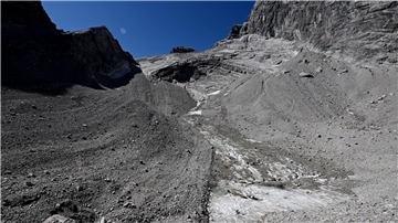 Was vom Watzmanngletscher übrig ist im Jahr 2025.