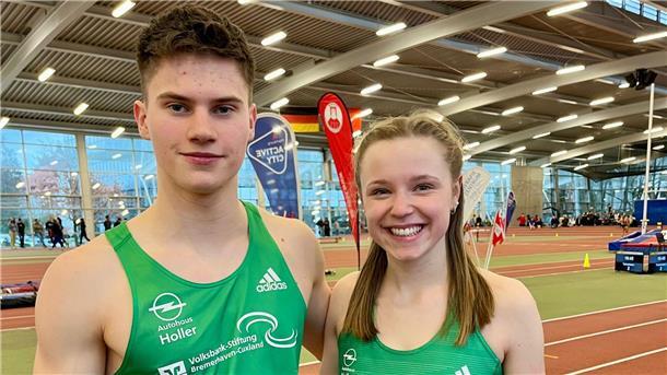 Wehdels U20-Athleten Lasse Daut und Hannah Pöhl steigerten erneut in Hamburg ihre 60-Meter-Sprintzeiten.