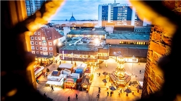 Weihnachtsdekoration auf Bremerhavener Weihnachtsmarkt