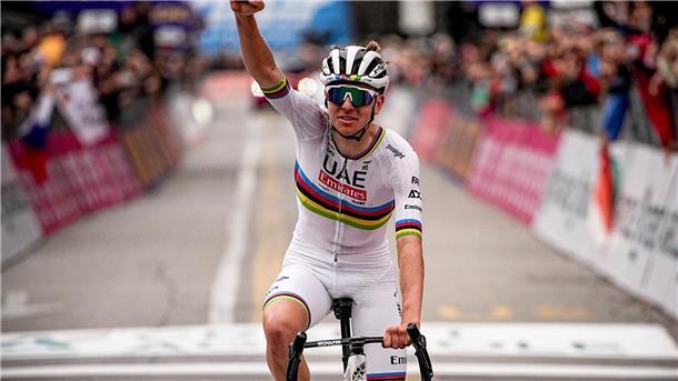 UAE-Tour: Erster Saisonsieg für Weltmeister Pogacar Weltmeister Pogacar hat seinen ersten Saisonsieg geholt.